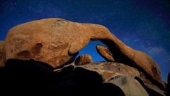 Rocks arches night sky rock formations