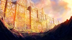 Rocks Castles ivy artwork fantasy art