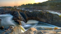 Rocks long exposure waterfalls