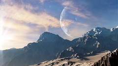Rocks planets outer space fantasy art alien landscapes