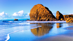 Rocks Seaside skyscapes Beaches