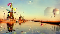 Rocks surreal shapes hot