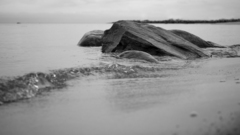Rocks water monochrome nature