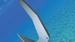 Rocna stowable underwater hanging