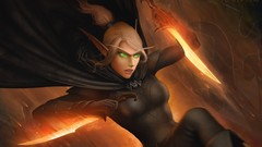 Rogue world of warcraft blood elf Daggers artwork video games 