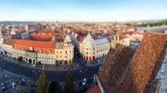 Romania cities miniature effect
