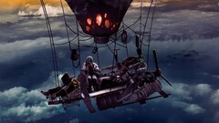 romantically apocalyptic hot air balloons clouds science fiction