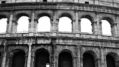 Rome architecture grayscale