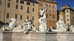 Rome Italy Neptune Fountains