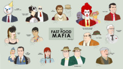 ronald mcdonald mafia artwork fast food McDonald's kfc sushi