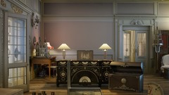 Room 3d indoors digital art