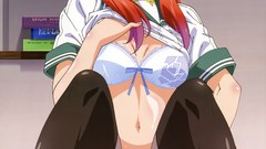 Room Anime blush long hair bra seifuku redheads panties 