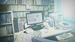 Room Anime Computers desks indoors illustrations Nichijou