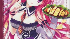 Room Anime tie stockings pink hair long hair anime girls 