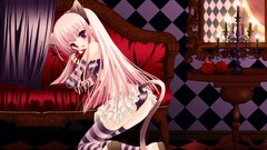 Room apples food Candles fruits curtains skirts couch eating 