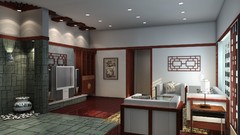 Room architecture 3D renders