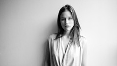 Room black and white woman monochrome brunettes