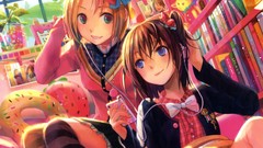 Room Books headphones cookies Shorts sitting strawberries bows 