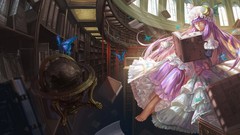 Room Butterflies moon Books glasses dress hats Library bows 