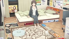 Room carpet Books chairs blanket beds sitting floor hoodies 