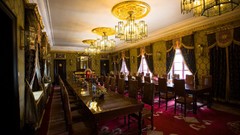 Room chairs interior Tables chandelier dinner interior design