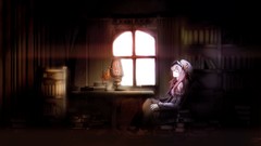 Room dark moon Books dress hats Library Ribbons bracelets pink 