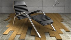 Room design Furniture interior concrete Wood houses 3d concept 