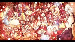 Room dolls Anime anime girls indoors hakurei reimu touhou 