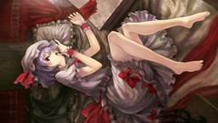 Room feet wings hats Vampires beds red eyes bows curtains 