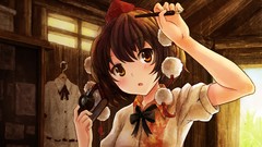 Room hats Cameras faces bows blush anime girls indoors short 