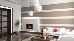 Room interior architecture Lamps 3d couch living room