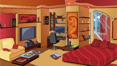 Room interior beds drawings