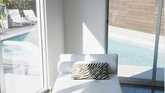 Room interior pillows swimming