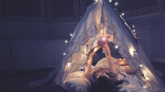 Room light woman Christmas Lights