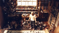 Room Men paint abstract windows paintings studio artwork 