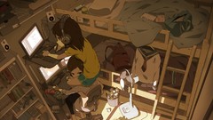 Room mess Books headphones Computers beds drawings anime girls 