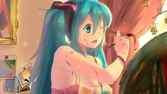 Room paint Brushes curtains bracelets long hair anime girls 