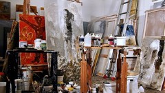 Room paint France paintings canvas studio artwork James Lapett