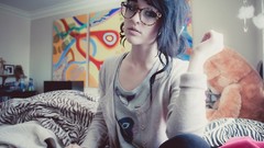 Room woman glasses beds teen girls with glasses