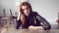 Room woman studio brunettes models