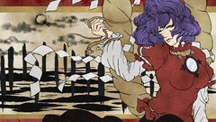 Ropes anime girls short hair touhou yasaka kanako