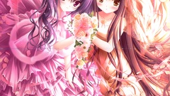 Roses anime girls brunettes