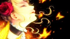 Roses anime girls Butterflies