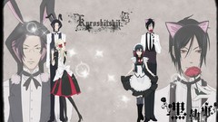 Roses Anime glasses suit blondes skirts brunettes heterochromia 