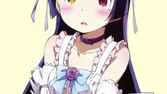 Roses dress blush anime girls lolita fashion heterochromia 