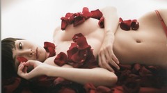 Roses Japanese models flower petals Anri Sugihara