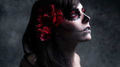 Roses sugar skulls brunettes