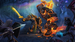 RPG Golem paladin heroes