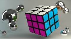 Rubiks cube 3D renders mangotangofox