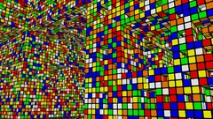 Rubiks cube abstract multicolor